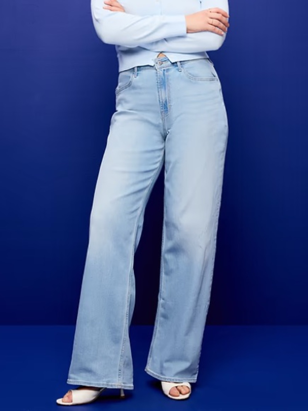 High-Waisted Wide-Leg Jeans